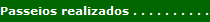 Passeios realizados . . . . . . . . . . . . . . . . . . . . . . . .